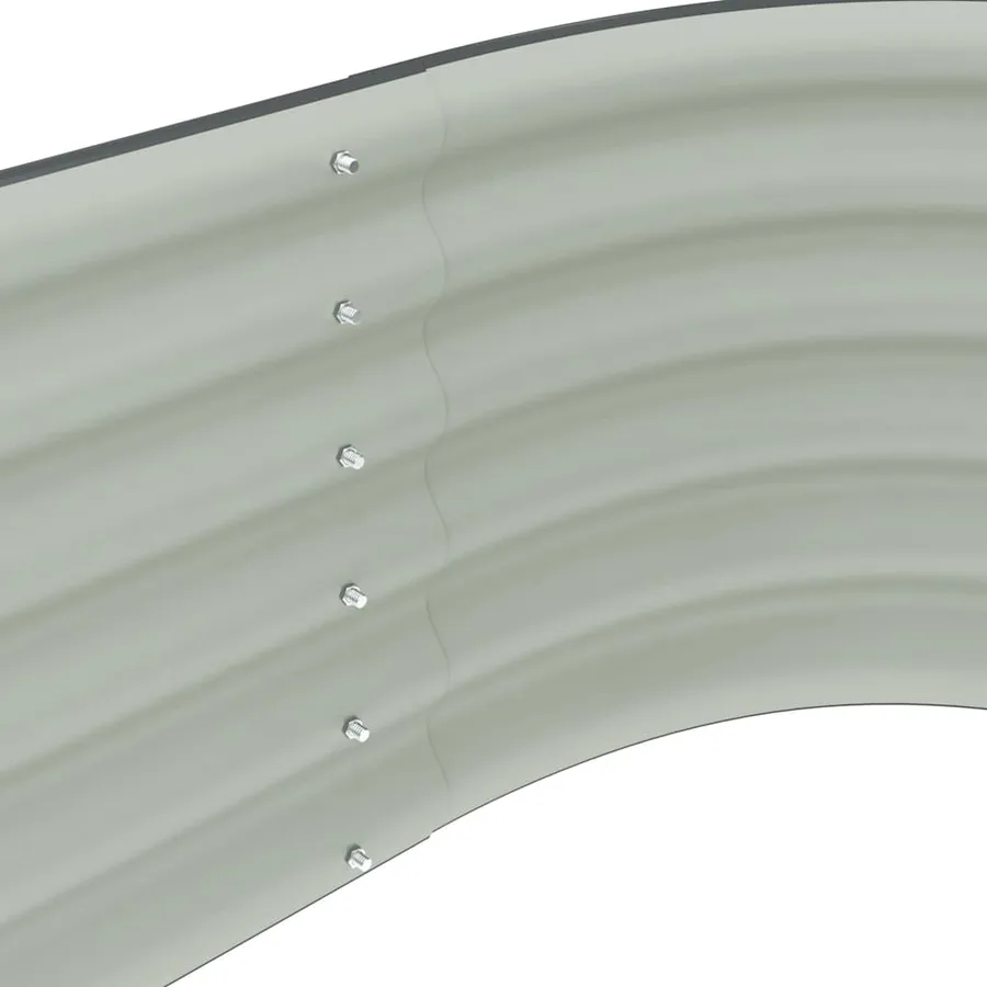 Lit surélevé de jardin 320x80x44 cm Acier galvanisé Gris - 7