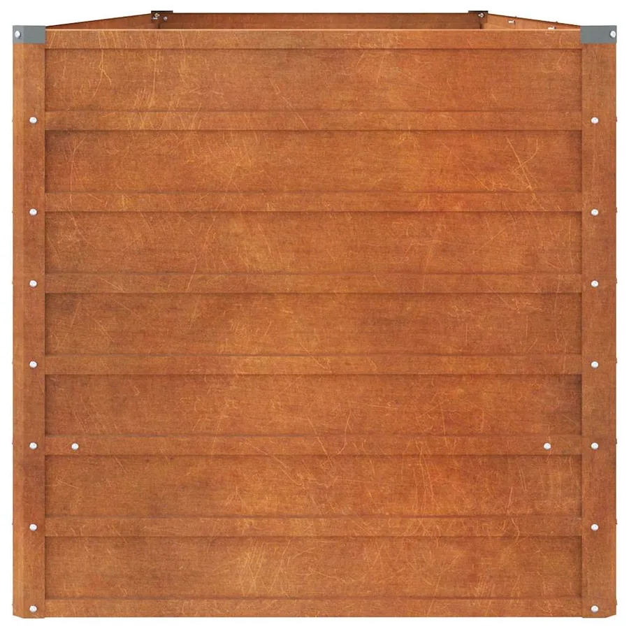 Lit surélevé de jardin rouillé 240x80x77 cm acier corten - 5