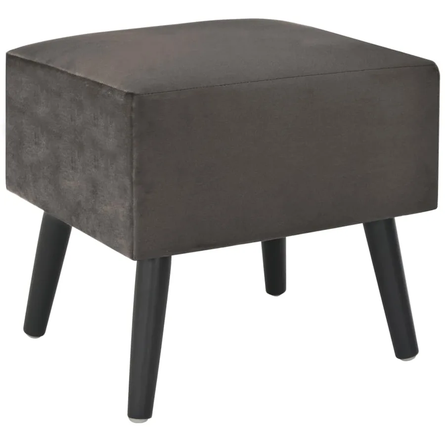 Tables de chevet 2 pcs Gris 40x35x40 cm Velours - 4