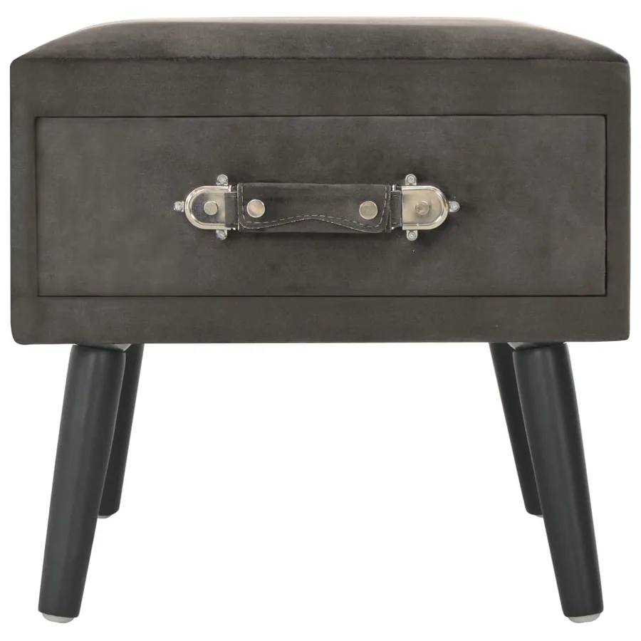 Tables de chevet 2 pcs Gris 40x35x40 cm Velours - 5