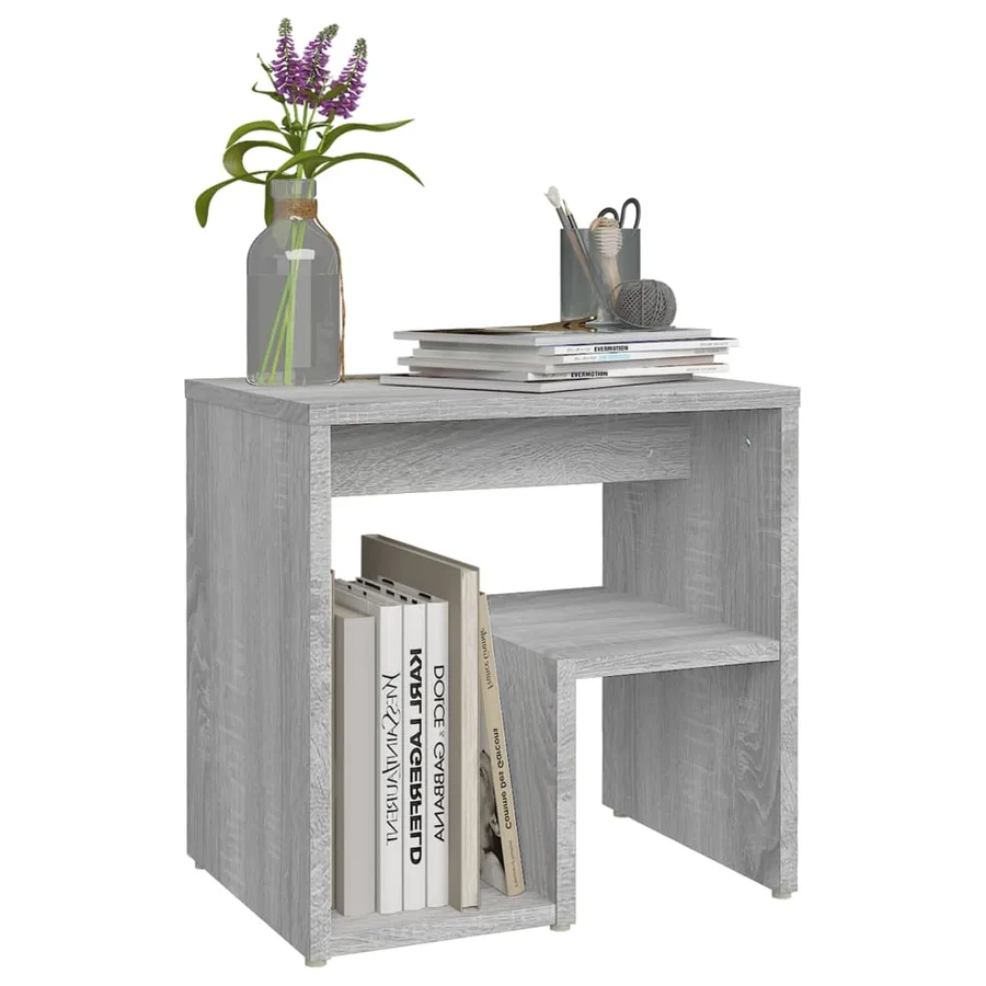 Table de chevet Sonoma gris 40x30x40 cm Bois d'ingénierie - 6