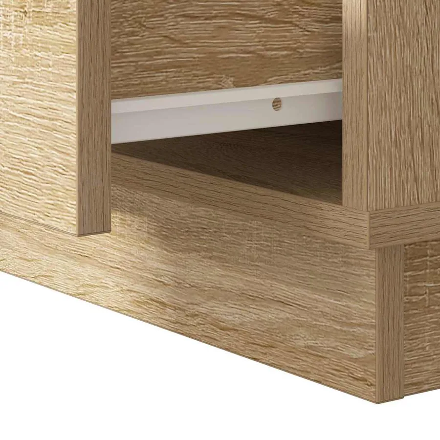 Cabinet de chevet avec tiroir Chêne Sonoma 50 x 34,5 x 50 cm. - 13