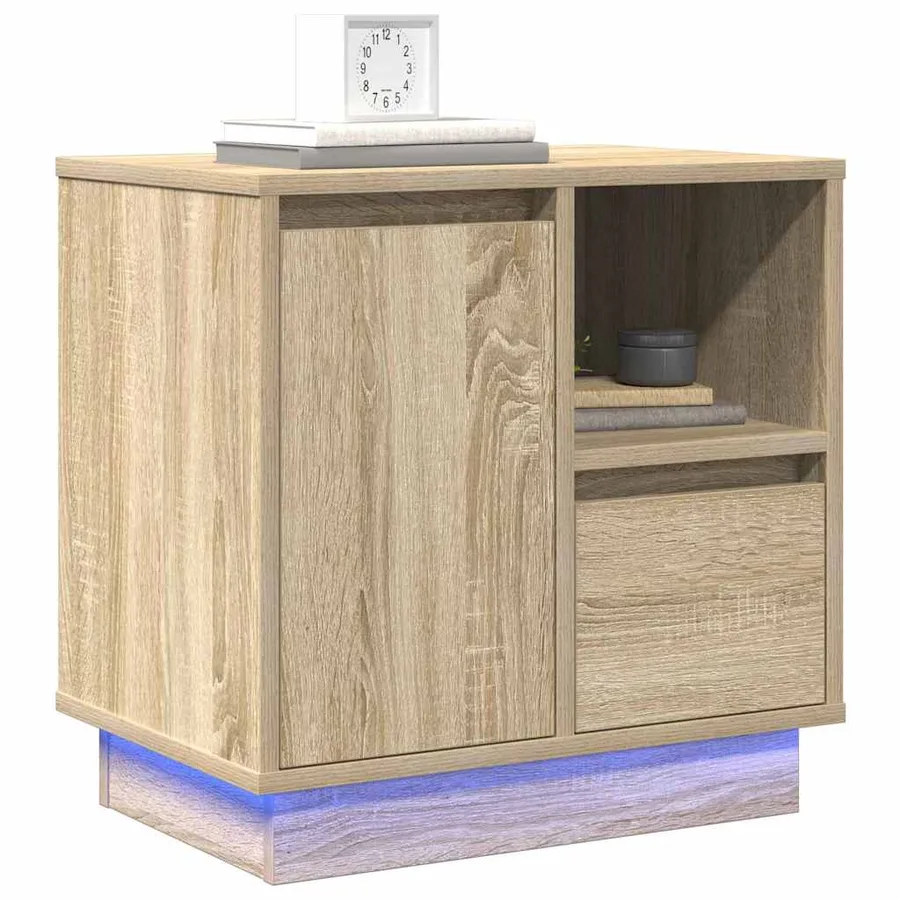 Cabinet de chevet avec tiroir Chêne Sonoma 50 x 34,5 x 50 cm. - 3