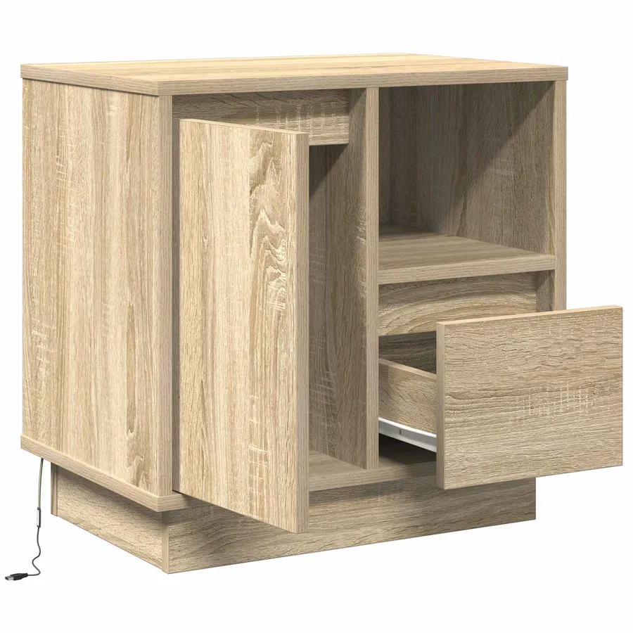 Cabinet de chevet avec tiroir Chêne Sonoma 50 x 34,5 x 50 cm. - 5