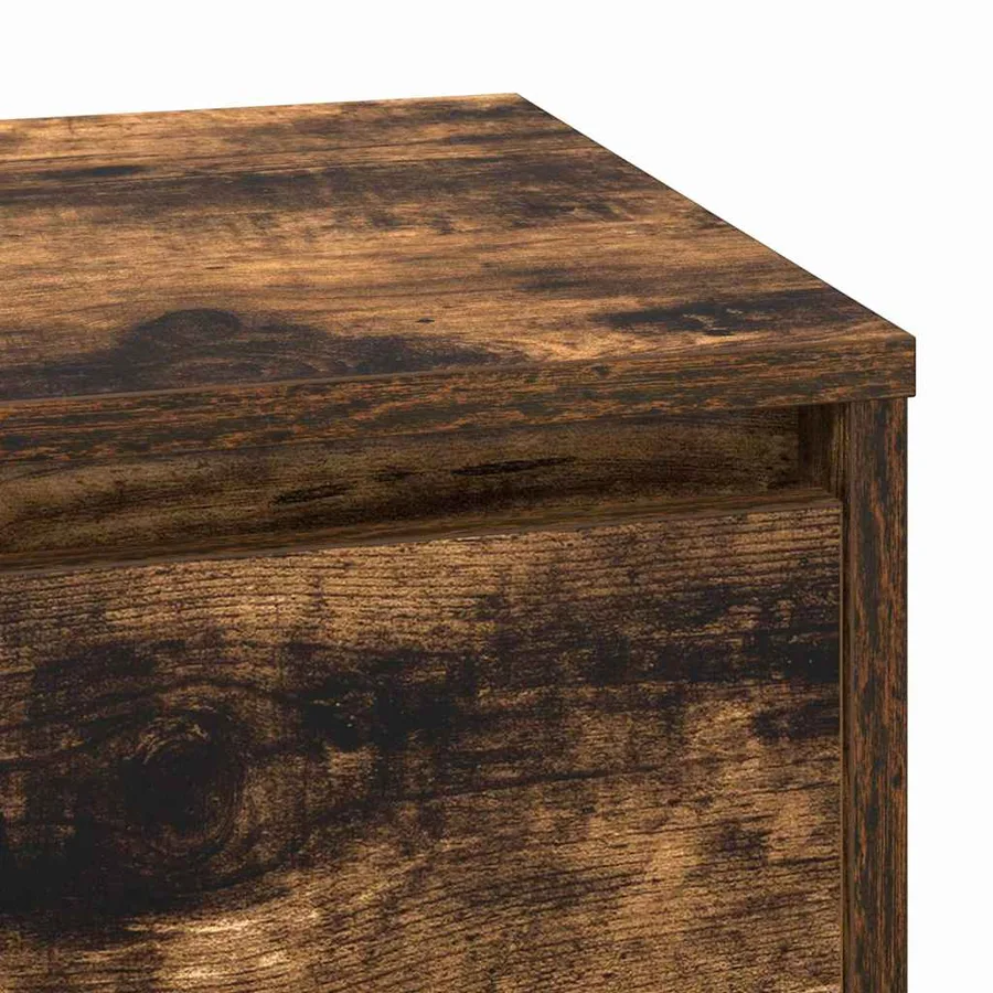 Cabinet de chevet avec tiroir Chêne fumé 71 x 34,5 x 75 cm - 11