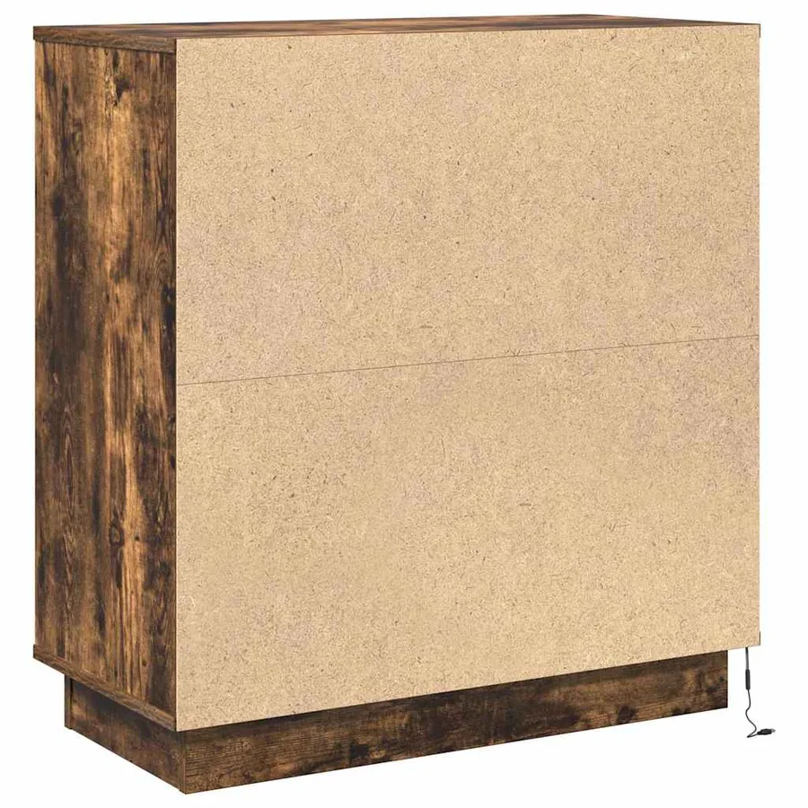Cabinet de chevet avec tiroir Chêne fumé 71 x 34,5 x 75 cm - 8