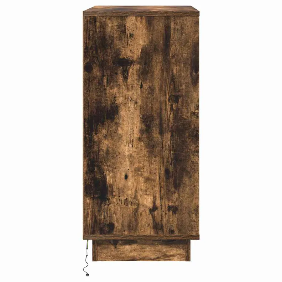Cabinet de chevet avec tiroir Chêne fumé 71 x 34,5 x 75 cm - 9