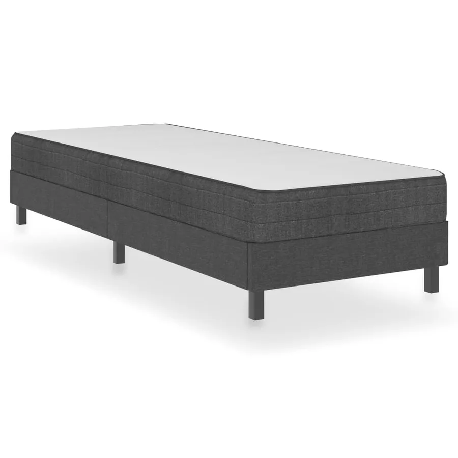 Sommier à lattes de lit sans matelas gris tissu 100x200 cm - 2