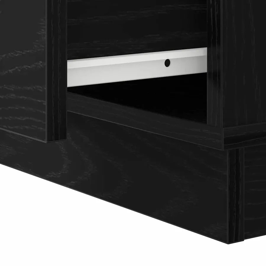 Cabinet de chevet avec tiroir Chêne noir 50 x 34,5 x 50 cm. - 13