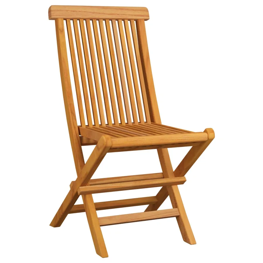 Chaises de jardin et coussins vert lot de 4 Bois de teck massif - 3