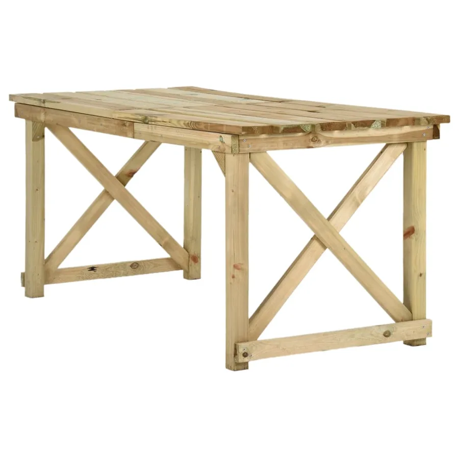 Table de jardin 160x79x75 cm Bois - 4