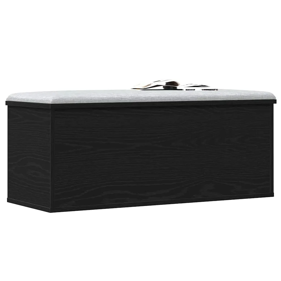Boîte de Rangement Chêne noir 90 x 35 x 35 cm Bois d'ingénierie - 3