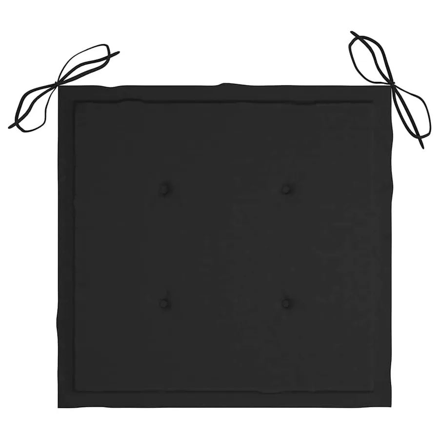 Chaises pliables de jardin avec coussins lot de 4 Teck solide - 8