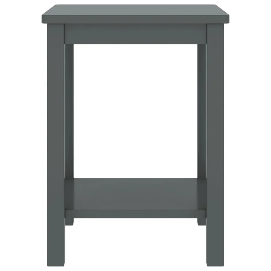 Table de chevet gris foncé 35x30x47 cm bois de pin massif - 2