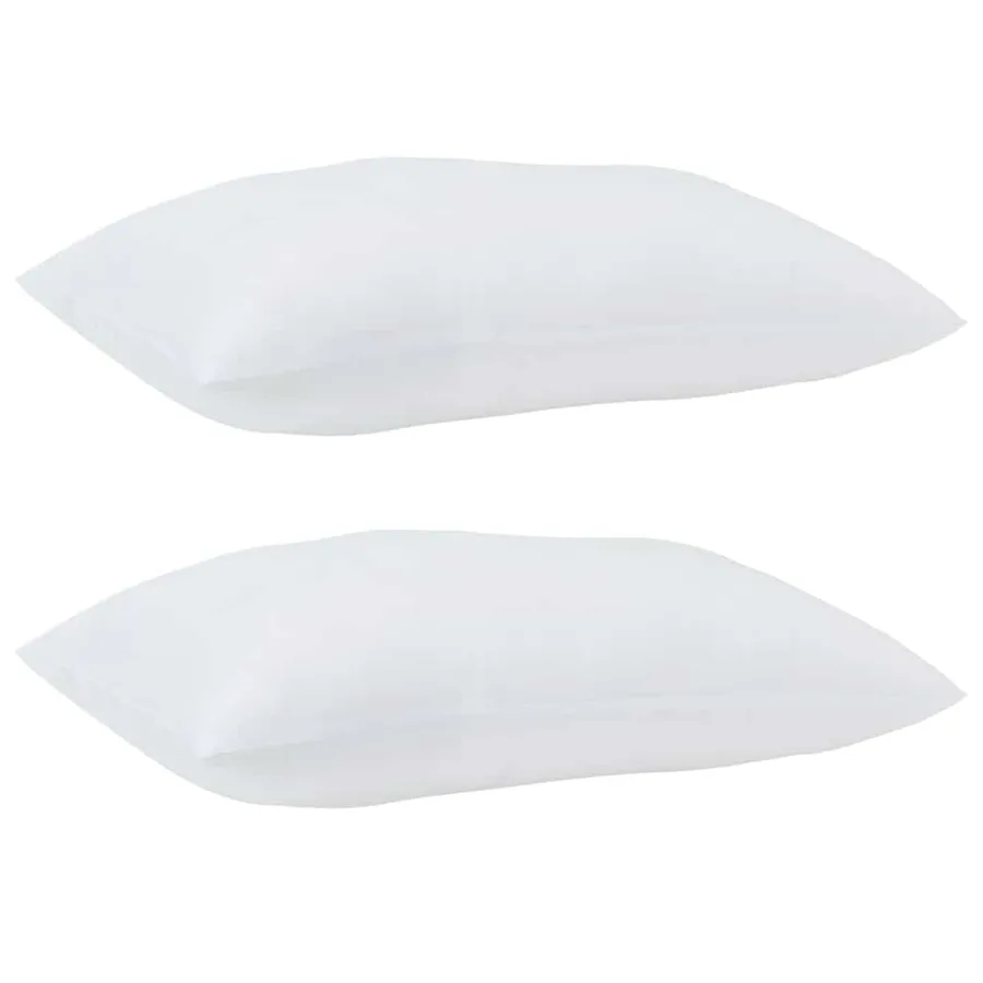 Oreiller avec oreiller 2 pcs Blanc 61 x 41 x 20 cm Polyester - 4