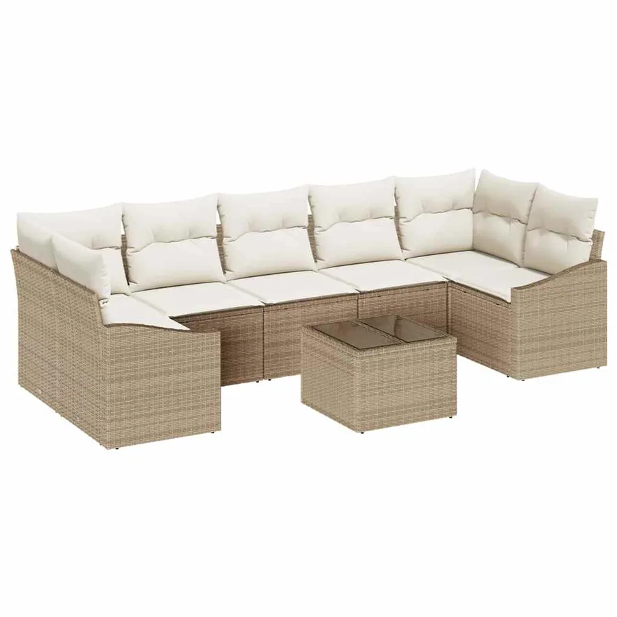 Ensemble de Canapés Beige et crème 55 x 55 x 37 cm polyrotin - 2