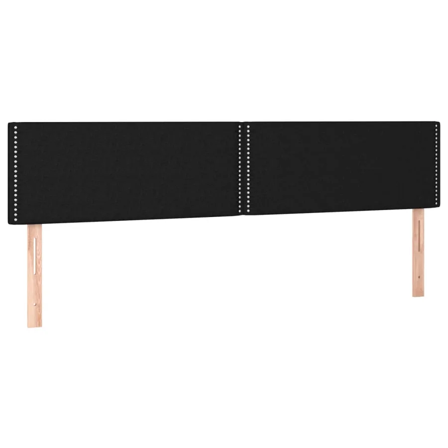 Sommier à lattes de lit avec matelas LED Noir 180x200 cm Tissu - 7