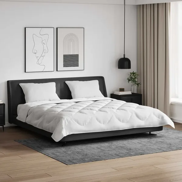 Couette avec oreiller 3 pcs Blanc Microfibre