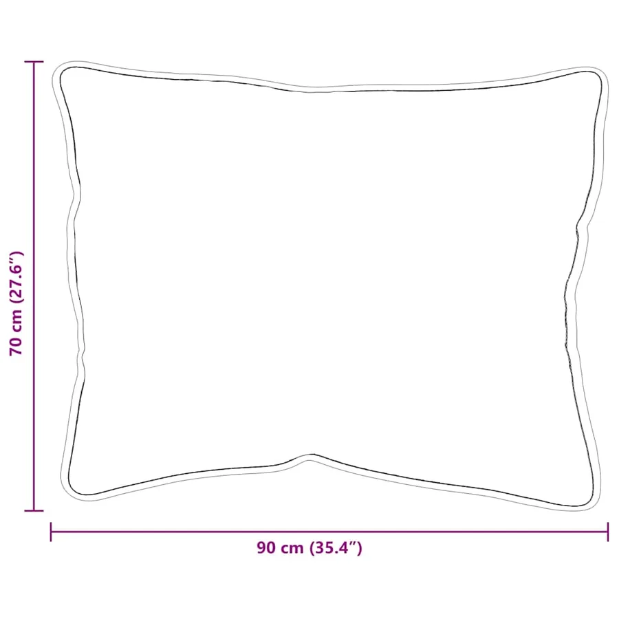 Oreiller 2 pcs Blanc 90 x 70 x 40 cm Coton et polyester - 8