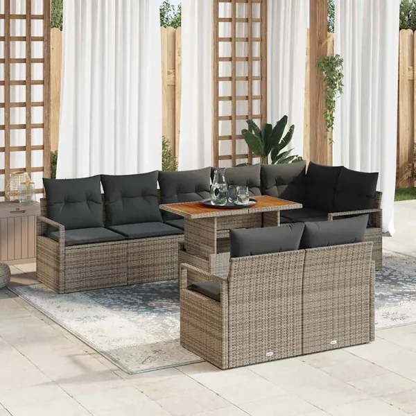 Ensemble de canapé de jardin 9 pc 8-Nombre de places