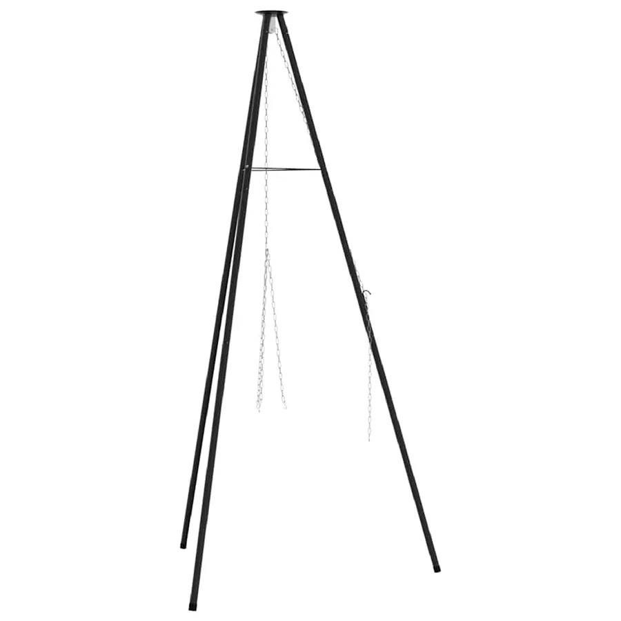 Trépied de Feu de Camp Noir 92 x 92 x 191,5 cm Acier - 2