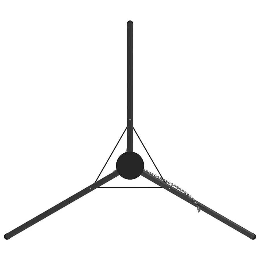 Trépied de Feu de Camp Noir 92 x 92 x 191,5 cm Acier - 5