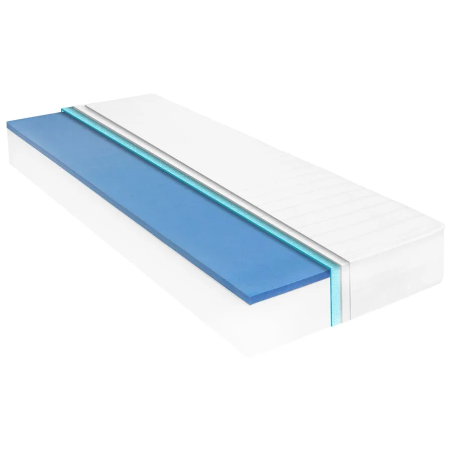 Lit de repos avec matelas 90x200 cm Gris Bois de pin massif - 6
