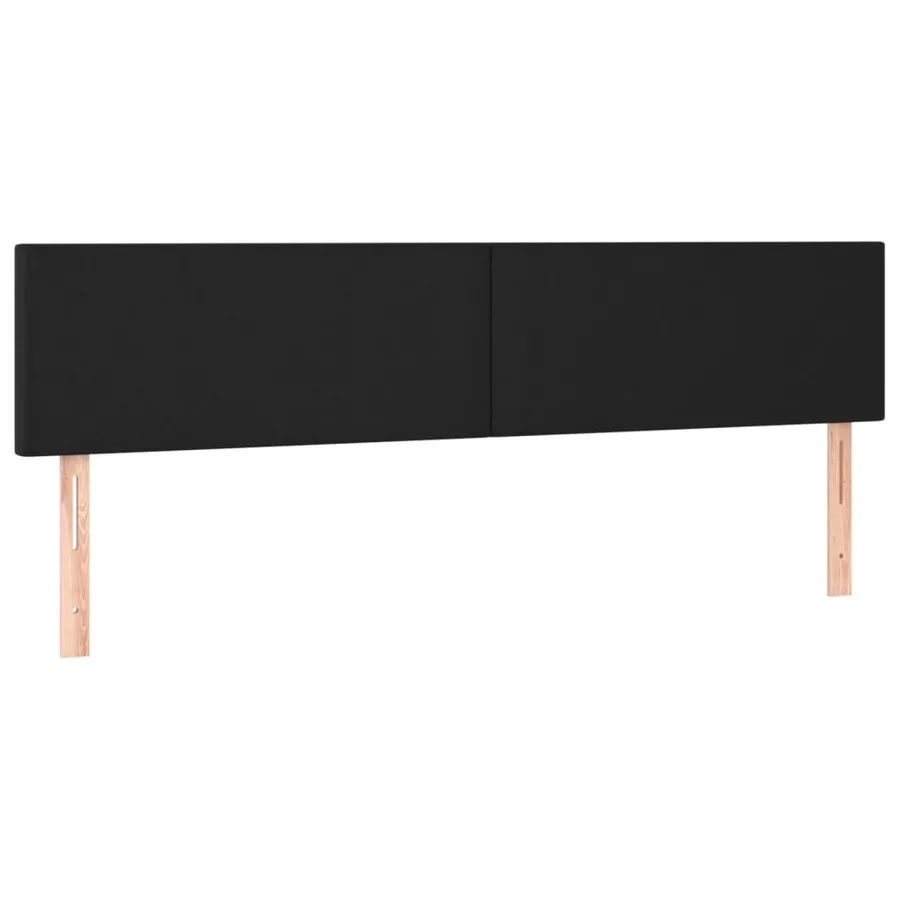 Sommier à lattes de lit avec matelas Noir 200x200 cm Similicuir - 6