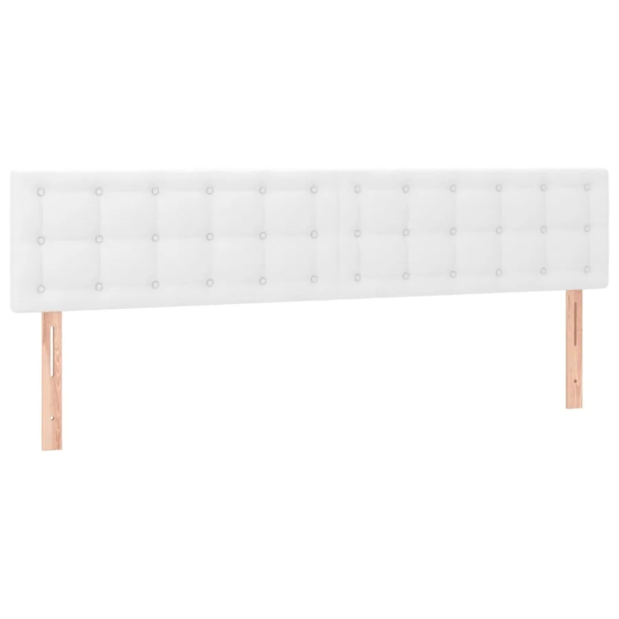 Tête de lit à LED Blanc 160x5x78/88 cm Similicuir - 4
