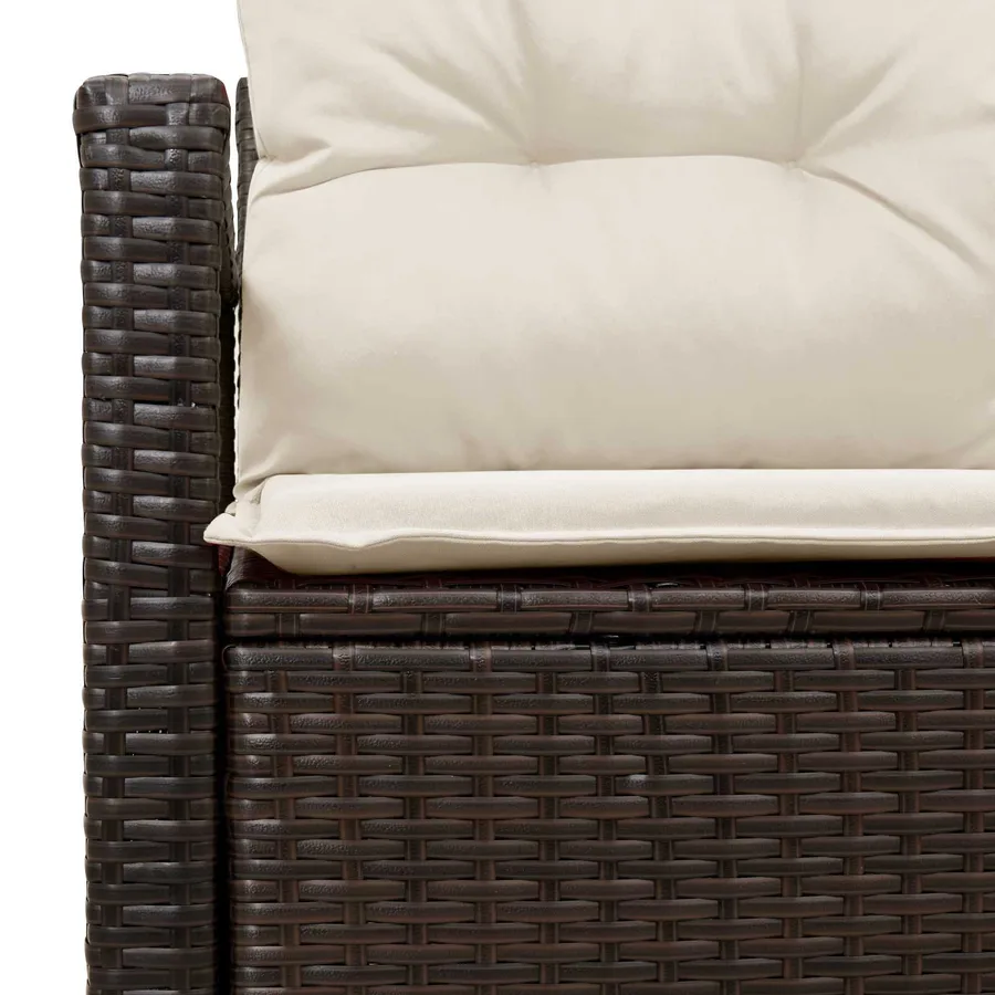 Canapé de jardin avec coussin 120 x 62 x 69 cm polyrotin - 7