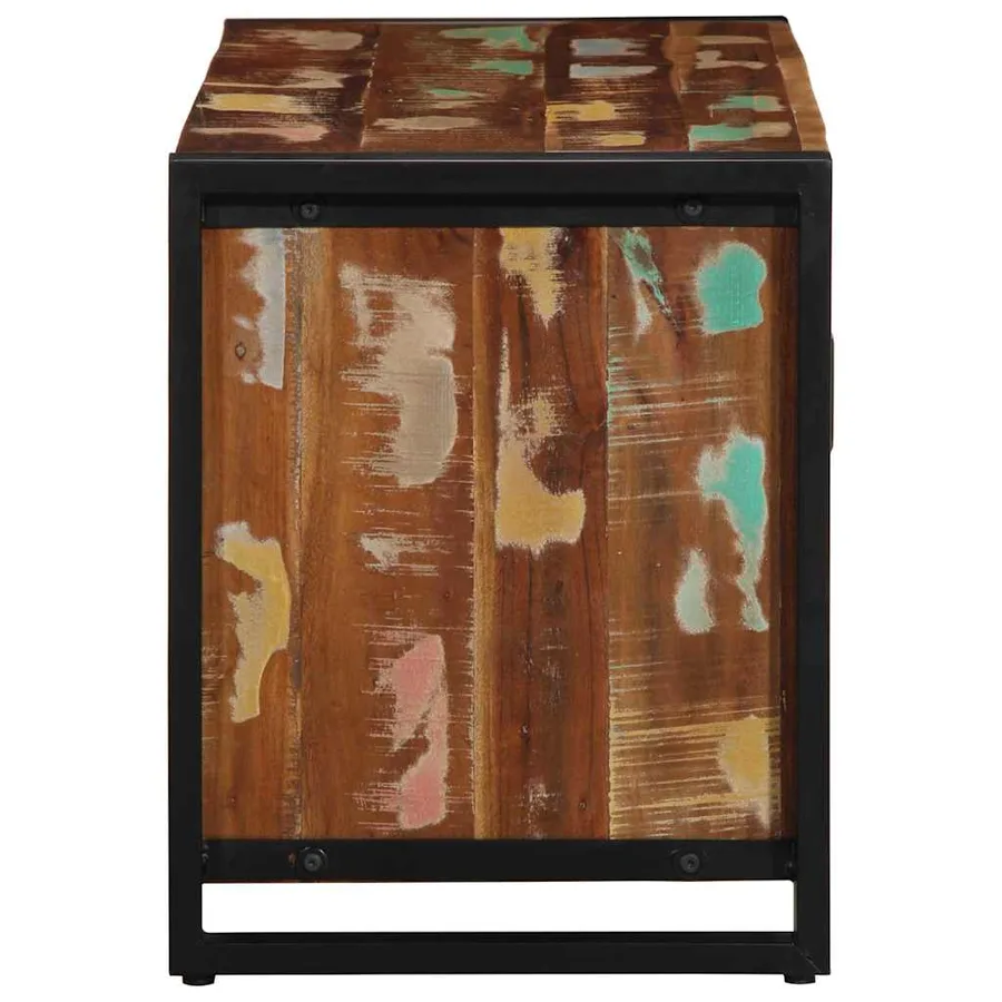 Banc à chaussures Multicolore Bois massif de récupération - 5