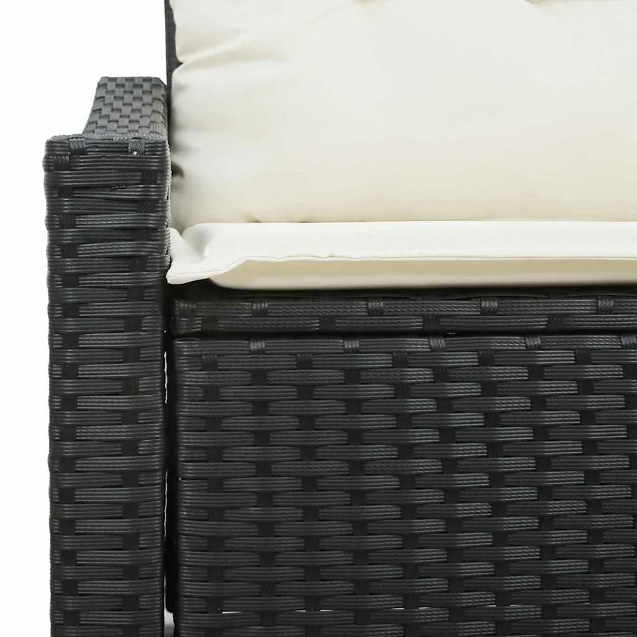 Canapé de jardin avec coussin 123 x 62 x 69 cm polyrotin - 7
