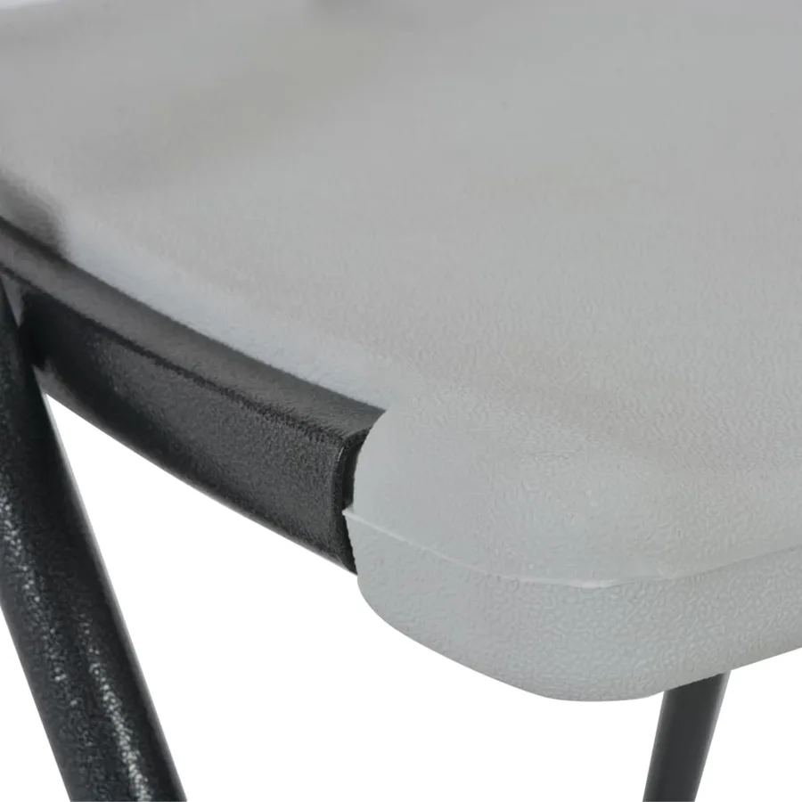 Chaises de bar pliables lot de 2 PEHD et acier Blanc - 7