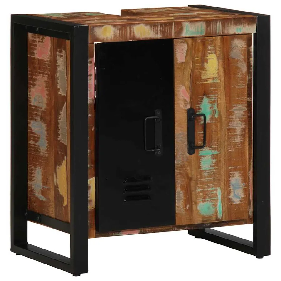 Ensemble de mobilier de salle de bain 4 pcs Bois Recyclé Solide - 4