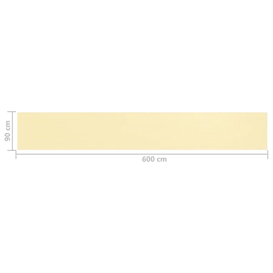 Écran de balcon Beige 90x600 cm PEHD - 5
