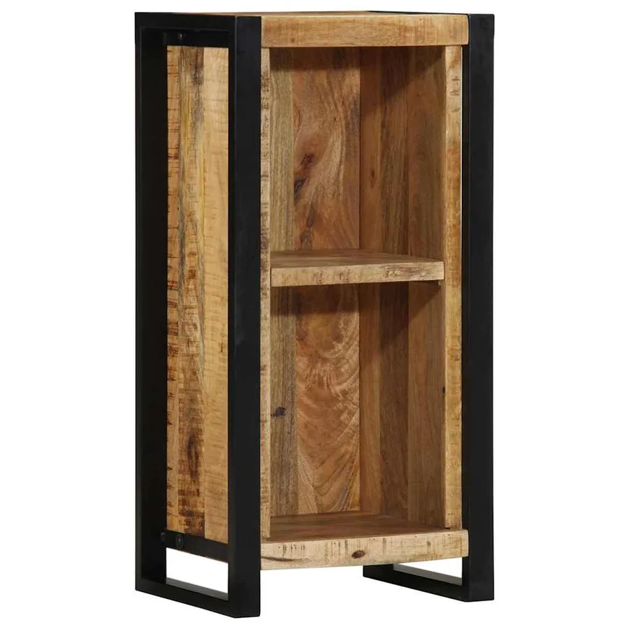 Cabinet de chevet avec étagère Marron Bois de manguier massif - 2