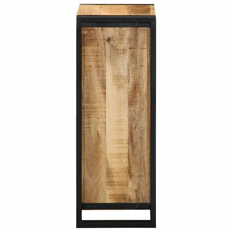 Cabinet de chevet avec étagère Marron Bois de manguier massif - 4