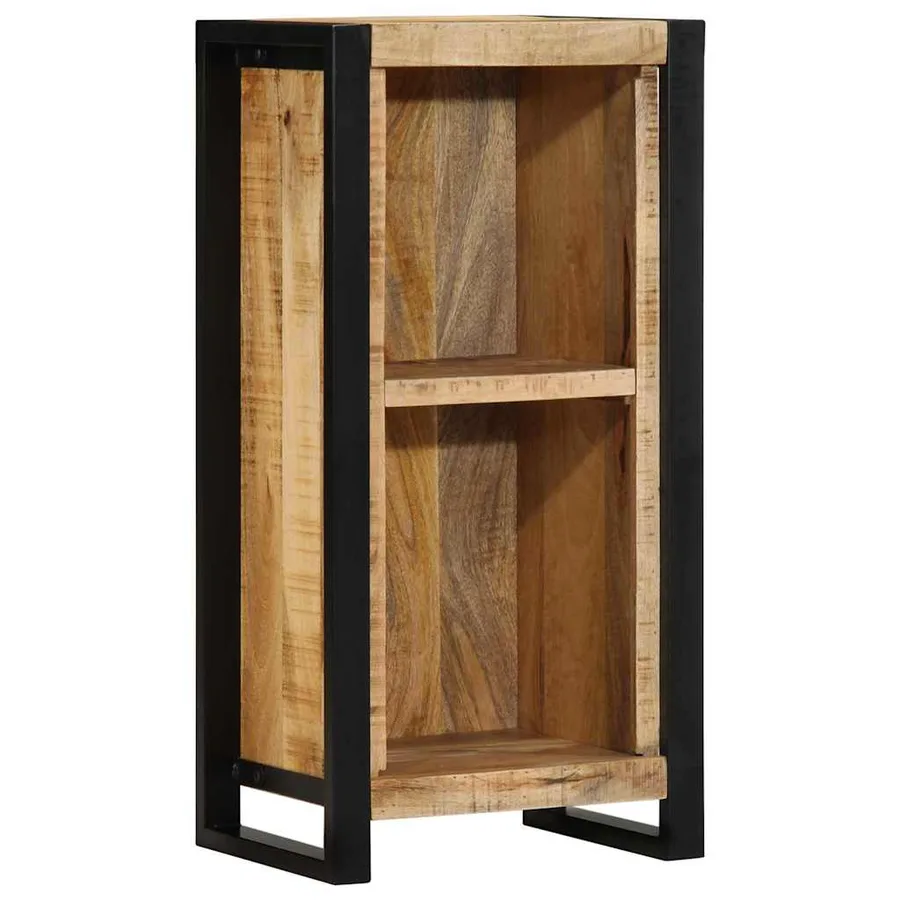 Cabinet de chevet avec étagère Marron Bois de manguier massif - 6