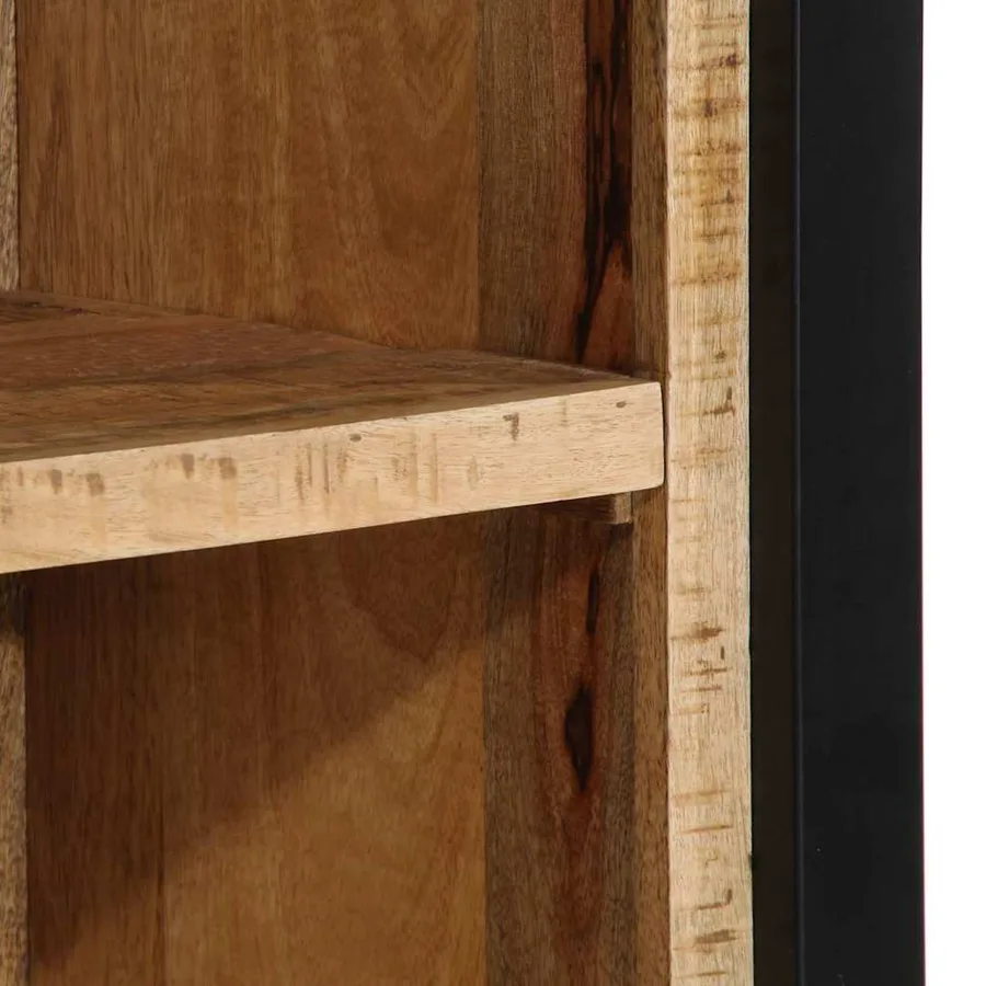 Cabinet de chevet avec étagère Marron Bois de manguier massif - 9