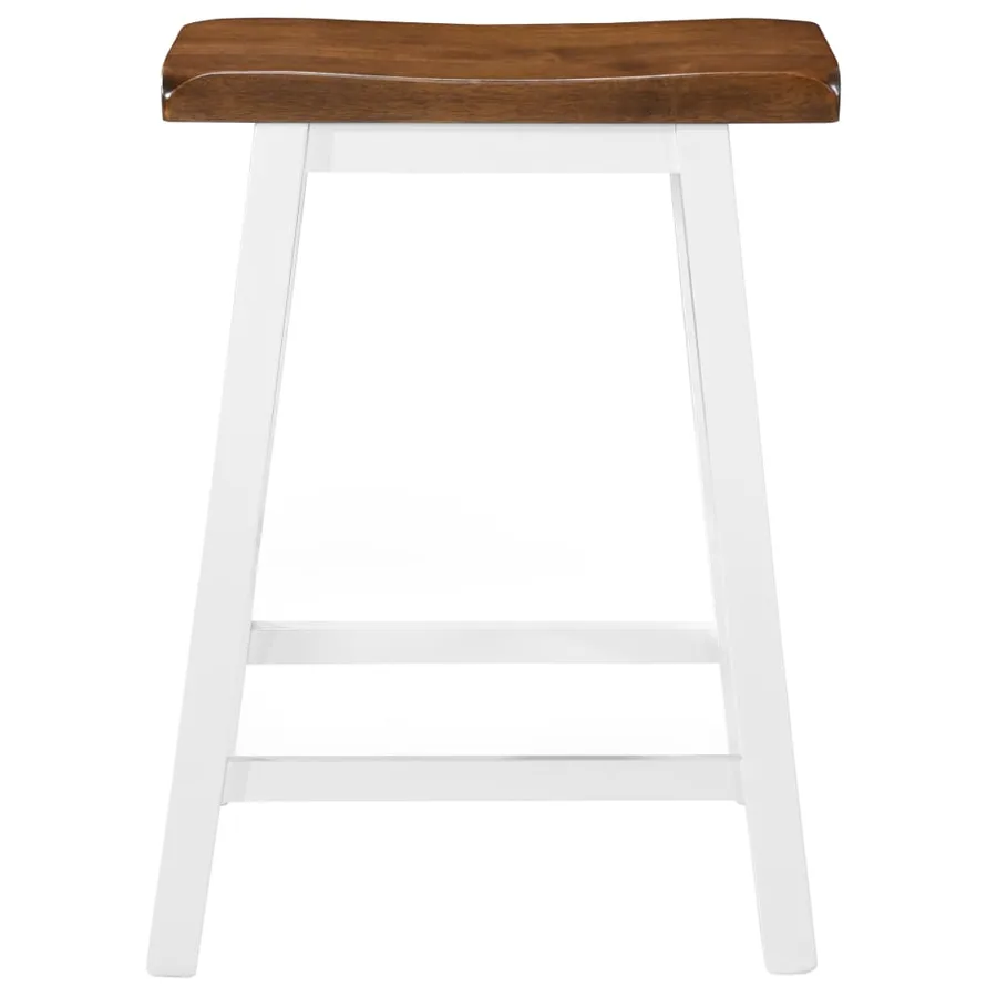 Tabourets de bar lot de 2 bois massif - 3