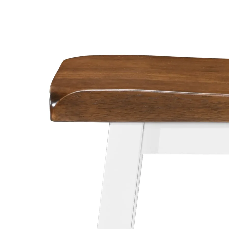 Tabourets de bar lot de 2 bois massif - 5