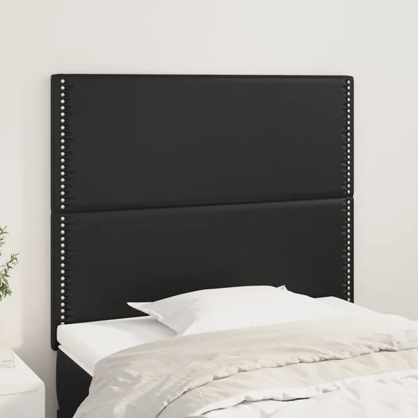 Tête de lit Noir 100x5x118/128 cm Similicuir