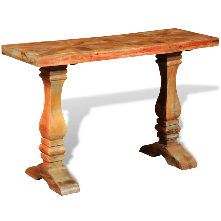 Table console Bois de récupération massif - 2
