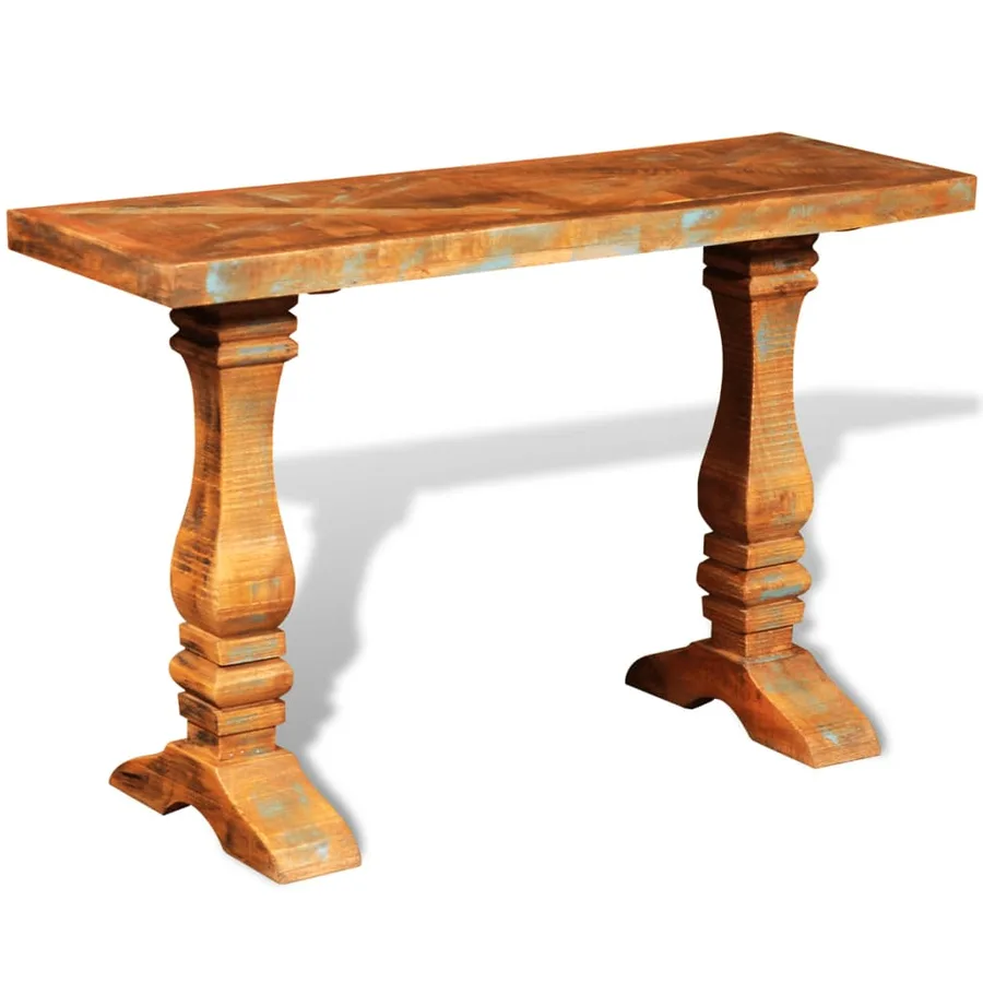 Table console Bois de récupération massif - 4