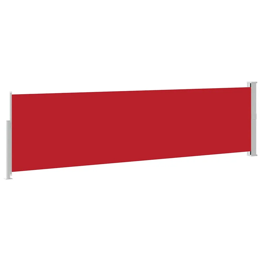 Auvent latéral rétractable de patio 140x500 cm Rouge - 7