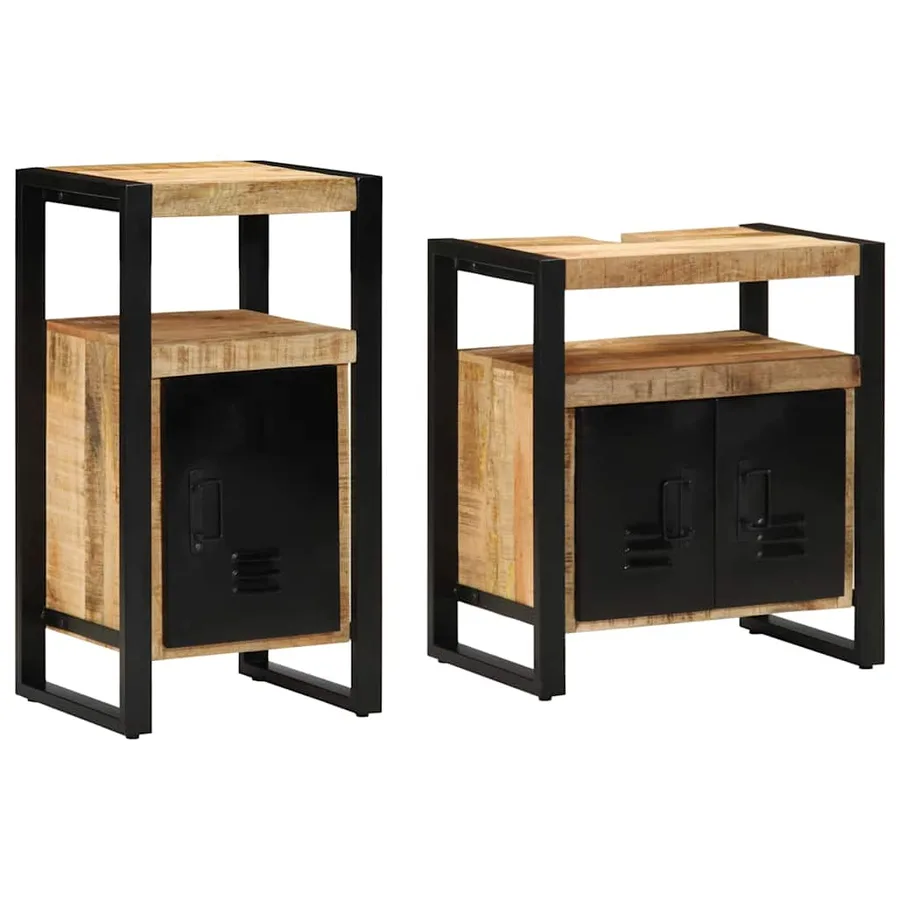 Ensemble de mobilier de salle de bain avec étagère 2 pcs - 3