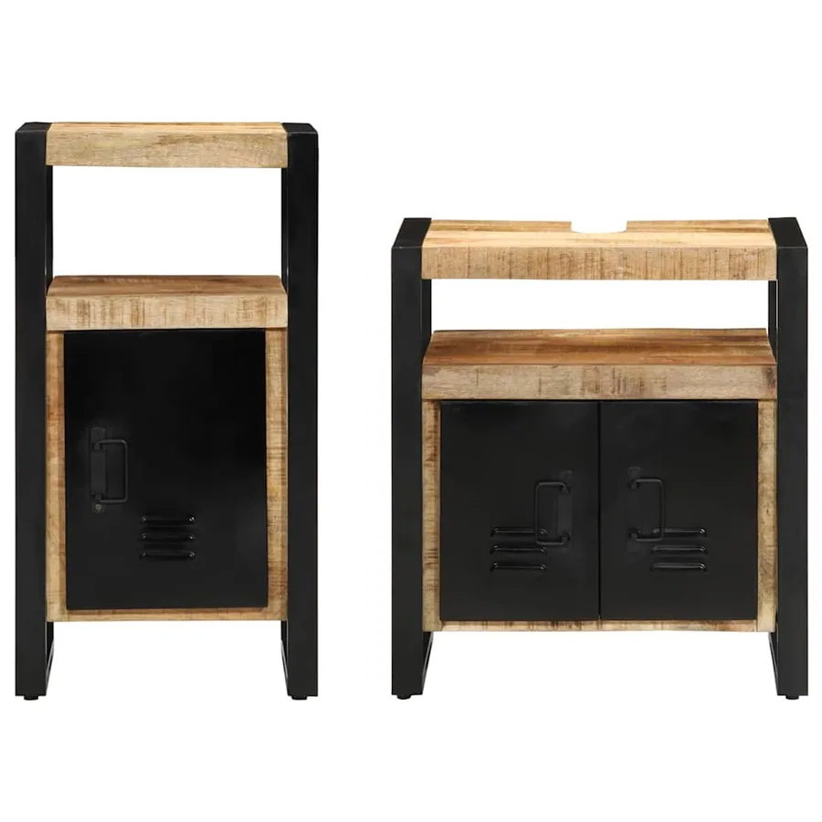 Ensemble de mobilier de salle de bain avec étagère 2 pcs - 7