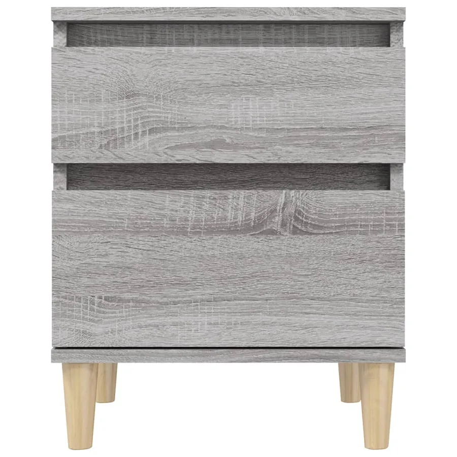 Tables de chevet 2 pcs Sonoma gris 40x35x50 cm - 6