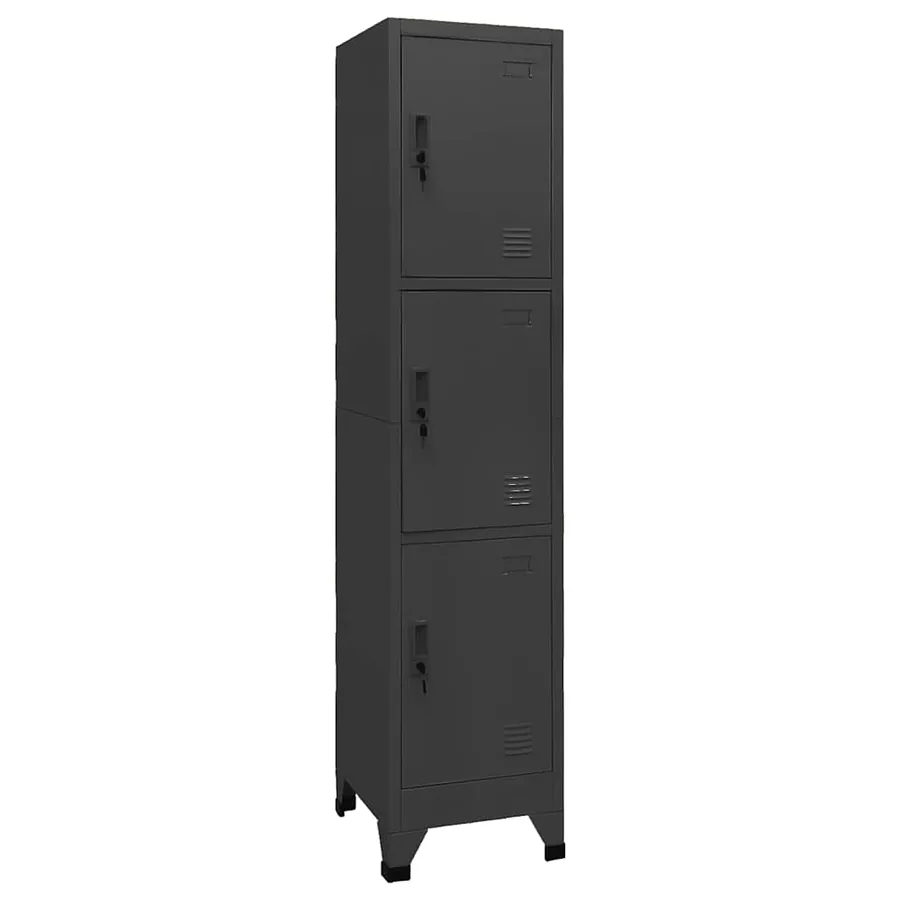 Armoire à casiers Anthracite 38x45x180 cm Acier