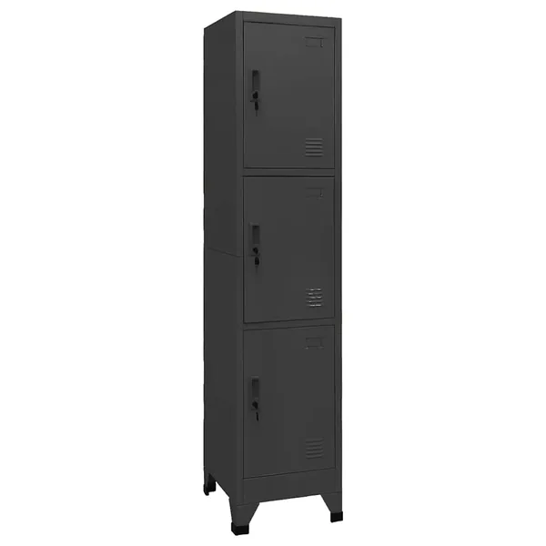 Armoire à casiers Anthracite 38x45x180 cm Acier